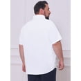 thumbnail image 3 of DARING DIVA Men's Big and Tall Business Dress Shirt with Chest Pocket XL White, 3 of 7