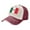Dark Red, variant on Men Women Mexican Flag Distressed Twill Cotton Baseball Cap Vintage Adjustable Dad Hat