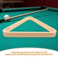 thumbnail image 3 of FONWILYO 2Pcs Solid Wood Pool Triangle Racks Khaki for Professional Home and Commercial Pool Table Use, 3 of 7