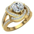 thumbnail image 1 of 1.35 CT Diamond Knot Halo Engagement Ring 14K Gold (G,SI), 1 of 5