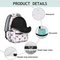 thumbnail image 4 of Pioneer Flower Floral Print Pattern Backpack for School, Cute School Bag with Adjustable Shoulder Straps and Padded Back, 15.3"x11"x7.1", 4 of 5