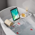 thumbnail image 4 of Bathtub Tray,Bathtub Shelf Multifunction Luxury Expandable Bath Tray Bath Tub Rack Elevated Design, 4 of 10