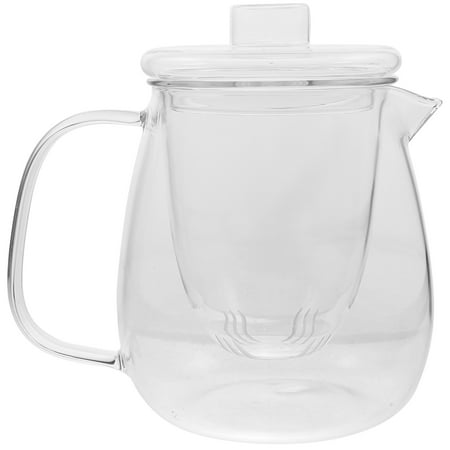 

YARNOW Glass Teapot Heat Resistant Loose Leaf Teapot Kettle Tearoom Glass Teaware
