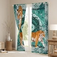 thumbnail image 4 of Feelyou Cartoon Jungle Tiger Black Out Curtains, Green Tribal Aztec Curtains Pack of 2 (42x63 Each), Vintage Bohemian Style Bedroom Curtains, Blackout Curtains Bedroom Decor, 4 of 7