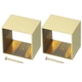 thumbnail image 1 of Uxcell 2 Pcs Cubierta de Pie de Muebles de Latón, 1.46 x 1.57 x 1.18 Pulgadas, Cubiertas de Patas de Muebles Cuadradas Doradas para Proteger el Suelo de Sillas, Mesas, Sofás, Camas, 1 of 6