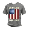 thumbnail image 4 of Mens Independence Day Shirts Patriotic 250 Anniversary Usa Shirt Crew Neck Graphic 1776 - 2026 Tees Short Sleeve Loose We the People T Shirts Gray XL, 4 of 4