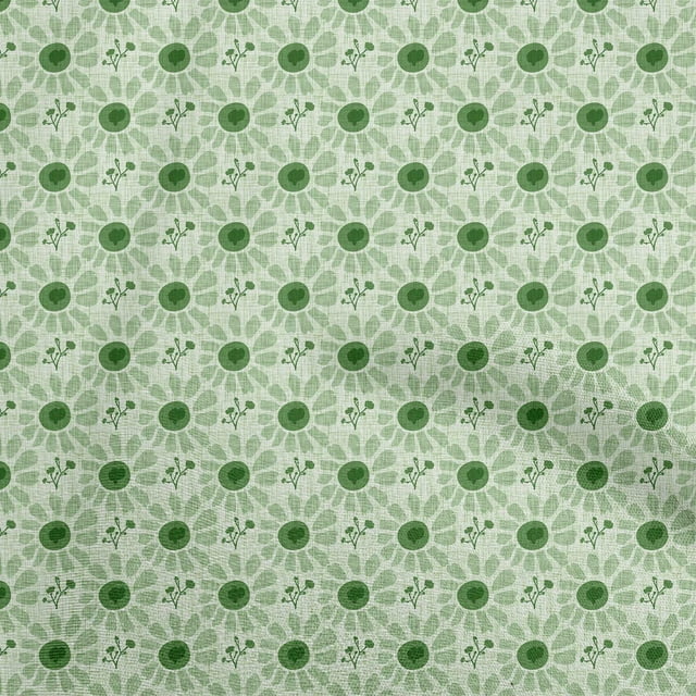 oneOone Polyester Spandex Light Green Fabric Block Craft Projects Decor Fabric Printed By The Yard 56 Inch Wide