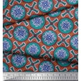 thumbnail image 3 of Soimoi Viscose Chiffon Fabric Floral Mandala Print Fabric by The Yard 42 Inch Wide, 3 of 3