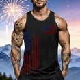 thumbnail image 2 of Afdoent Tank Tops Men Usa Anniversary Graphic Print Tank Top Summer Casual Sleeveless T Shirt For United States Of America Streetwear, 2 of 4