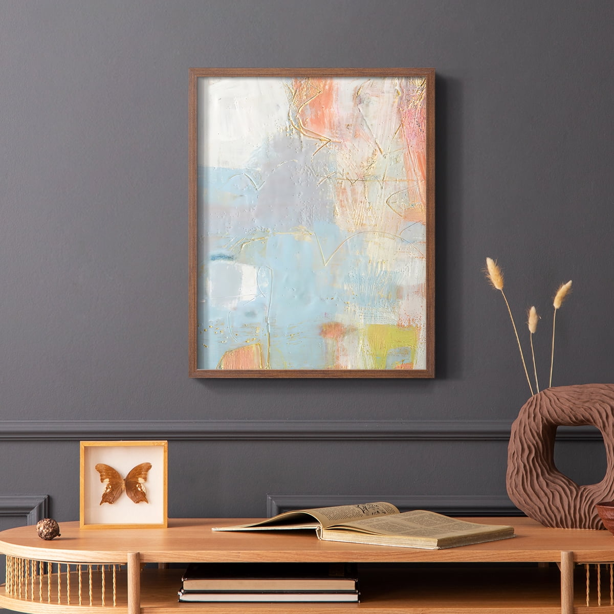 Cully II Framed Print in Brown Solid Wood Framed Print No Nail Hanging