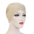 thumbnail image 6 of Meidiya Womens Muslim Turban Hijab Caps Head Cover Stretch Beanie Turban Hat Chemo Cancer Cap Headwrap Cover for Womens Girls, 6 of 7