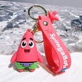 thumbnail image 3 of Kawaii Bob Esponja Patrick Star Calamardo Tentáculos Krabs Boss llavero de dibujos animados lindo bolso colgante accesorios juguetes para niñas regalo, 3 of 4