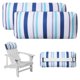 thumbnail image 1 of Almohada para Reposacabezas de Chaise Lounge Rasugarlary Franjas Azul y Blanco, 1 of 9