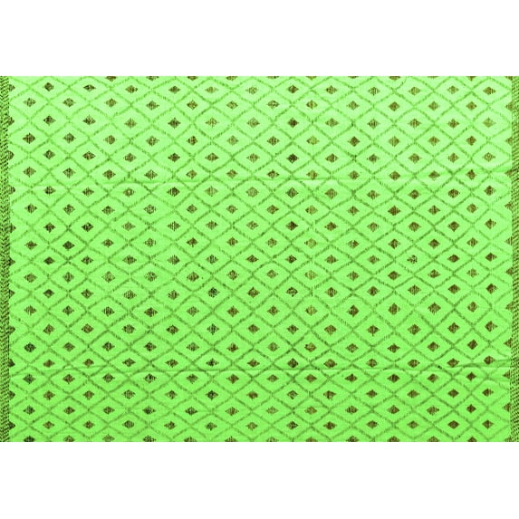 Ahgly Company Indoor Rectangle Solid Green Modern Area Rugs, 8' x 12'