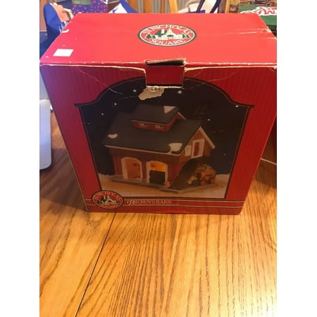 NEW St. Nicholas Square Brown’s Barn Illuminated Hand Painted Porcelain