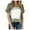 Army Green, variant on YHAJDS Women's Short Sleeve Tops Round Neck Short Sleeve Loose Casual Tee