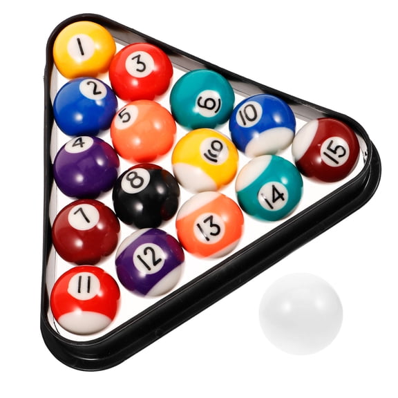 WRITWAA 1Set Billiard Balls Set with Resin Pool Balls and Rack for Recreational Use