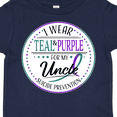 thumbnail image 4 of Inktastic Suicide Prevention I Wear Teal and Purple for My Uncle Boys or Girls Toddler T-Shirt, 4 of 5