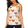 thumbnail image 1 of Fotbe Cute Fox with Heart Blusas Sin Mangas para Mujer – Estilo Casual, Corte Suelto, Slim-Fit, Cuello Redondo Deportivo, Tops de Verano para Gimnasio y Yoga-Small, 1 of 7