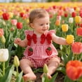 thumbnail image 5 of BOOMNY Toddler Baby Girls Outfit Set 2 Peice Clothes Set for Girl Sleeveless Strawberry Embroidery Tops Shorts Cozy Kids Dailywear, 5 of 9