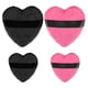 thumbnail image 1 of 4 piezas de polvos sueltos Puff Face Soft Heart Shape Puff Blender Herramienta de maquillaje de belleza Short Plush Rose Red and Black, 1 of 1