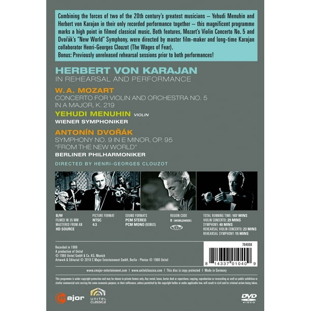 Violin Concerto 5 / Symphony 9 1966 DVD Herbert Von Karajan