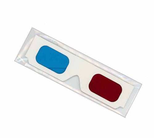 FLAT White Frame By Ten Tree 60 Pairs 3D Glasses Red and Cyan WHITE Frame Anaglyph Cardboard