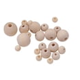thumbnail image 4 of 148 Piezas de Espaciadoras de forma forma forma de Sin Terminar Naturales de Dentición Macarena Cuentas sueltas redondas de madera, 4 of 8
