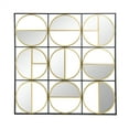 thumbnail image 2 of Wall Mounted Bathroom Mirrors 35.6" in Eclectic Styling Metal Beaded Black Wall Mirror with Contemporary Design for Bedroom,Liveroom & Entryway,Frameless Bathroom Mirrors, 2 of 9