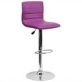 thumbnail image 1 of Pemberly Row 25" to 33" Striped Bar Stool in Purple with Chrome Base, 1 of 5