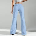 thumbnail image 5 of QATAINLAV Baggy Sweatpants for Women Drawstring High Waisted Flare Wide Leg Pants Solid Bell Bottom Lounge Trousers with Pockets, Light Blue, S,, 5 of 9