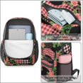 thumbnail image 4 of Pioneer Flower Floral Print Pattern 17" School Backpacks for Teens,Waterproof Oxford Fabric,S-Shape Padded Straps for School,Travel,Hiking,Camping, 4 of 5