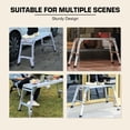 thumbnail image 3 of 40" Aluminum Folding Work Platform/Step Stool with Telescoping Legs 22" - 27.5" Height Adjustable - 225 lbs, Non-Slip, Portable Ladder Bench for Washing, Painting, 3 of 7