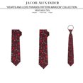 thumbnail image 6 of Jacob Alexander Men's Happy Valentine's Day Hearts and Love Phrases Pattern Pre-Tied Zipper Neck Tie - Maroon, 6 of 7