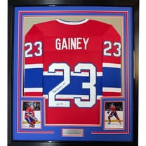 Framed Autographed/Signed Bob Gainey 35x39 HOF 1992 Montreal Red Hockey Jersey JSA COA