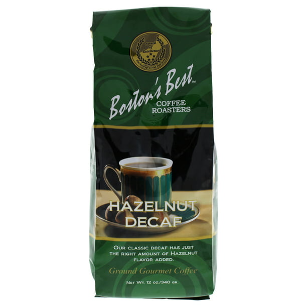 Hazelnut Decaf Ground Gourmet Coffee by Bostons Best for