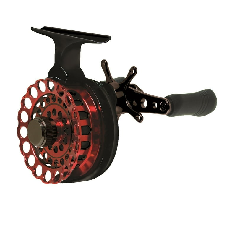 Eagle Claw In Line Ice Reel, Black/Red