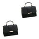 thumbnail image 4 of Qarigey Manténgase manos libres y con estilo con el bolso de hombro versátil Bolsos de cuero Bolsos cruzados Bolso de mujer Negro Negro 2piezas, 4 of 6