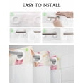 thumbnail image 5 of No Hook Shower Curtain with Snap in Liner, Summer Pink Ice Cream Beige Texture Hotel Shower Curtains for Bathroom, Washable Shower Curtain Liner Set with Mesh Top Window, 48"x72", 5 of 6