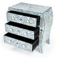thumbnail image 6 of Trubadur Blue And White Bone Inlay 3 Drawer Chest, 6 of 9