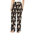 thumbnail image 3 of Uemuo French Bulldog Pattern Women's Wide Leg Palazzo Lounge Pants with Pockets Light Weight Loose Comfy Casual Pajama Pants-X-Large, 3 of 9