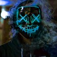 thumbnail image 4 of Máscara LED de Halloween – Máscara de luz LED Máscara de miedo de alambre EL para mascarada Cosplay luz máscara facial para niños, hombres, mujeres, fiesta de Halloween, 4 of 5