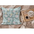 thumbnail image 2 of Pastel Fluffy Throw Pillow Cushion Cover, Ornate Hand Drawn Flourish Pattern Floral Swirls Blooms Spring Yard Themed, Decorative Square Accent Pillow Case, 20" x 20", Multicolor, by Ambesonne, 2 of 5
