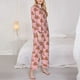 thumbnail image 3 of Balery Heart Capybara Conjunto de Pijama con Estampado para Mujer, Conjunto de Dos Piezas con Manga Larga, Ropa de Dormir Suave con Bolsillos, Pijamas Cómodos-Medium, 3 of 7