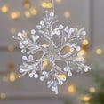 thumbnail image 4 of Leodye 1PCS Christmas Ornaments Crystal Snowflake Ornaments Annual Edition Christmas Tree Ornament Home Gifts-5.91x5.91in, 4 of 6