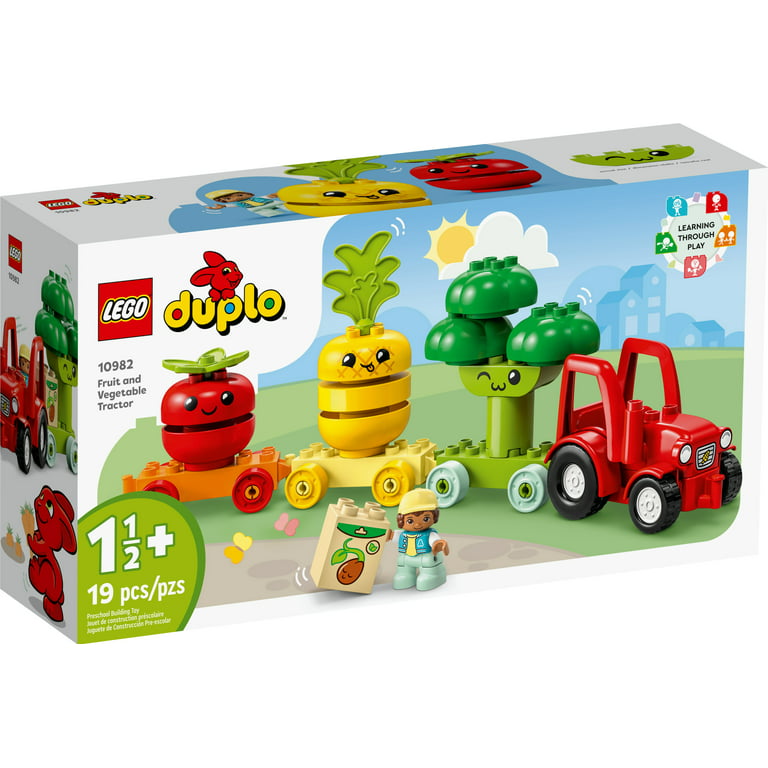 LEGO DUPLO My First and Vegetable Tractor Toy 10982, Stacking and Color Sorting Toys for Babies and Toddlers ages 1 .5 - 3 Years Old, Early Learning Set Walmart.com