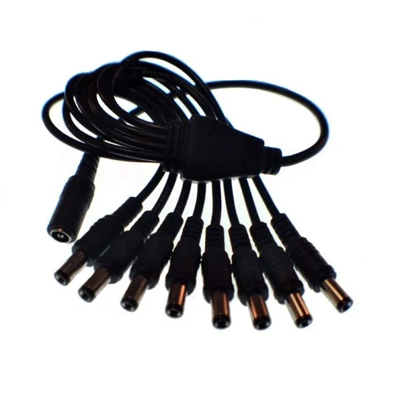 1-To-8 Dc Power Splitter Cable With 5.5X2.1Mm Plugs For Cctv (Psc8)