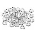 thumbnail image 1 of Unique Bargains 8mm Spacer Beads, 100pcs Bead Spacers Rhinestone Round Bulk Beads Wave for Jewelry Making Necklaces, Silver, 1 of 5