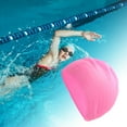 thumbnail image 2 of Unique Bargains 1 Pc Waterproof Stripe Pattern Swimming Cap Pink, 2 of 6