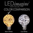 thumbnail image 4 of LEDimagine G80 Fairy Light Bulb, 50 Warm White LED Diodes Inside, Clear Glass Finish, E26 Base, 4 of 6